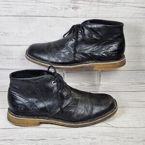 UGG Leighton Boots Men’s Black US Size 9 Leather Casual